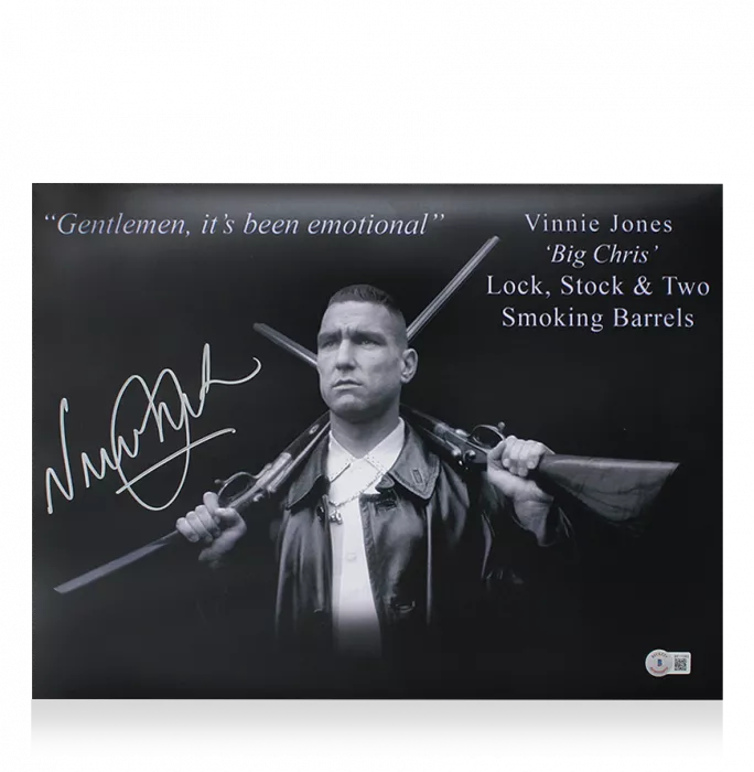 Icons Vinnie Jones Signed Photo In Black Wooden Frame: Lock Stock And Two Smoking Barrels