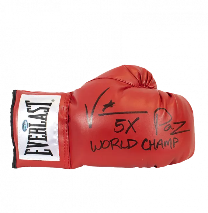 Icons Vinny Paz Signed Boxing Glove: "5x World Champ" Inscription