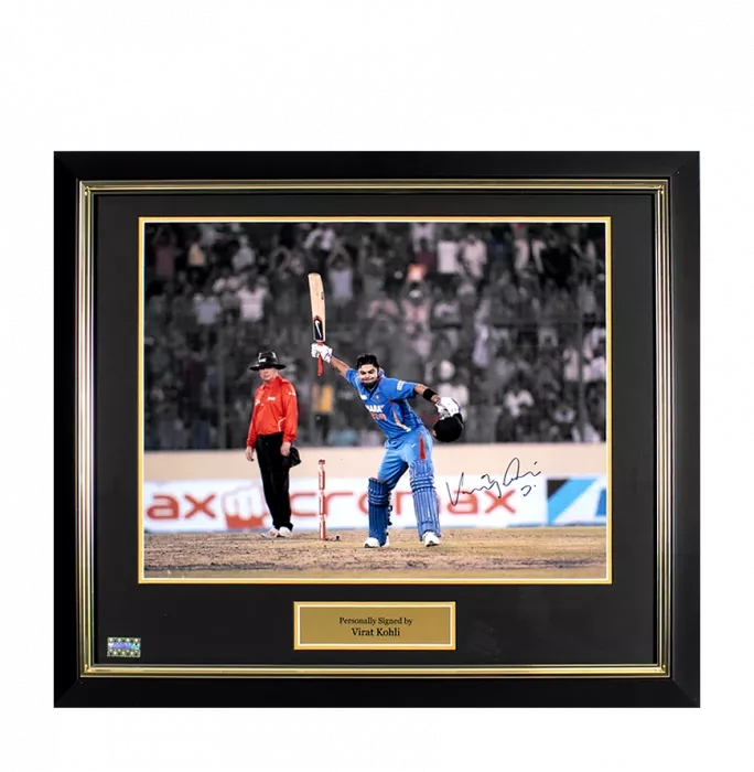 Icons Virat Kohli Signed And Framed India Photo: Cricket Legend
