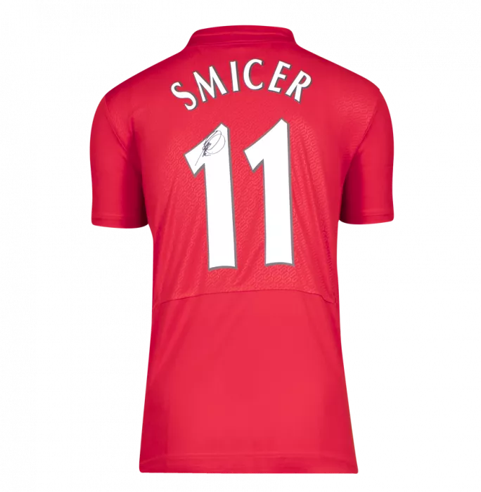 Icons Vladimir Smicer Official UEFA Champions League Back Signed And Hero Framed Liverpool 2005 Home Shirt