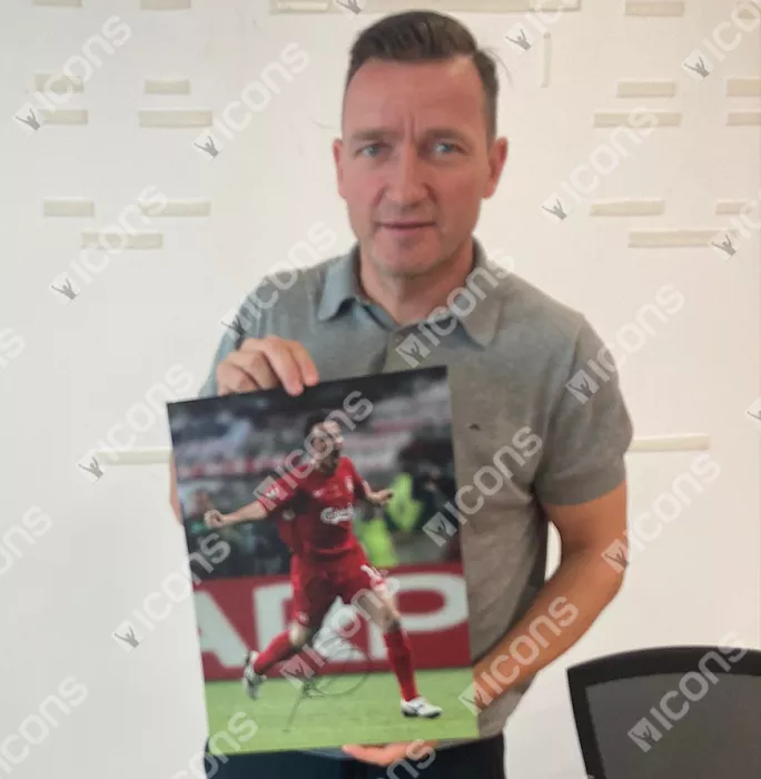 Icons Vladimir Smicer Signed Liverpool Photo In Black Wooden Frame: 2005 UEFA Champions League Winner