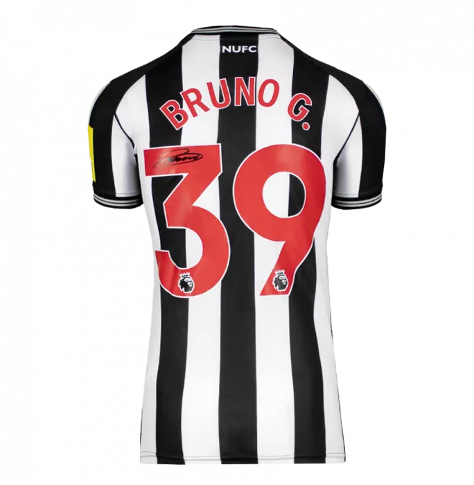 icons WAREHOUSE SECONDS Bruno Guimaraes Back Signed Newcastle United 2023-24 Home Shirt - Grade C