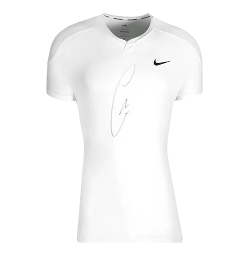 Icons WAREHOUSE SECONDS Carlos Alcaraz Signed Nike Slam Men's Dri-Fit Tennis Top Wimbledon 2024 Winning GRADE B