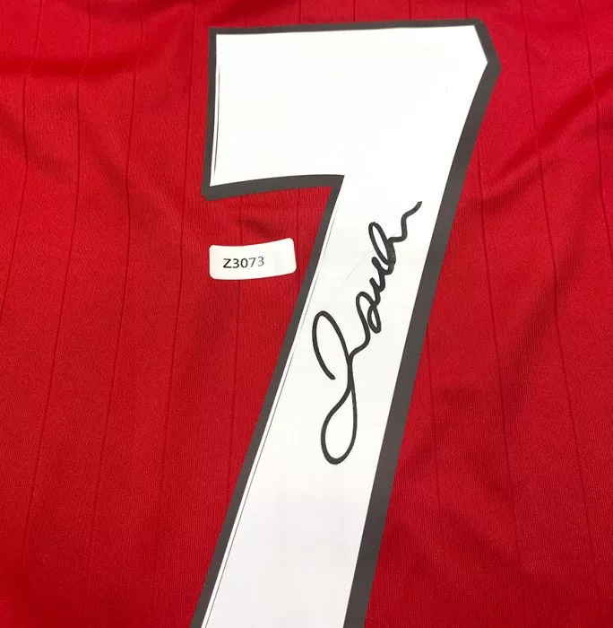 Icons WAREHOUSE SECONDS David Beckham Back Signed Manchester United 2022-23 Home Shirt With Fan Style Number - Grade A