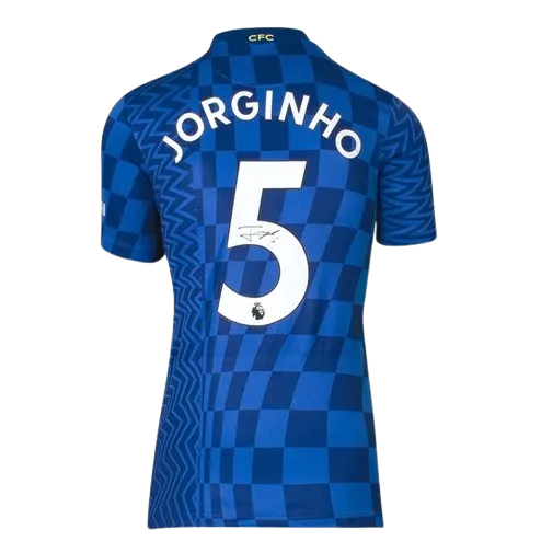 icons WAREHOUSE SECONDS Jorginho Back Signed Chelsea 2021-22 Home Shirt - Grade B