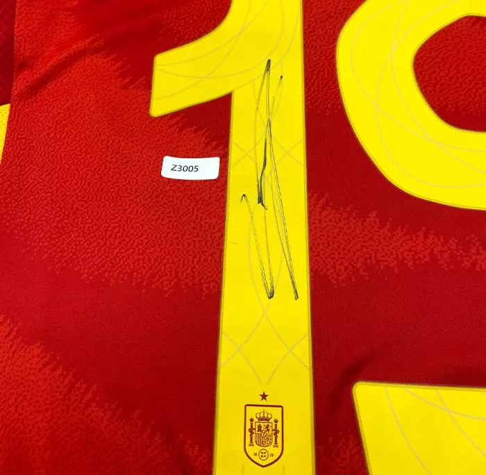 Icons WAREHOUSE SECONDS Lamine Yamal Back Signed Spain 2024 Home Shirt - Grade C