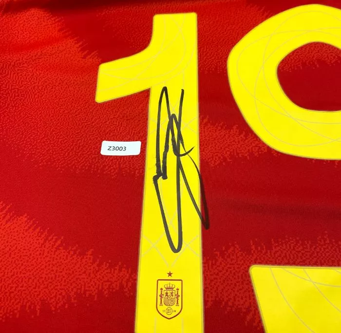 Icons WAREHOUSE SECONDS Lamine Yamal Back Signed Spain 2024 Home Shirt - Grade C