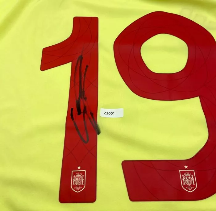 Icons WAREHOUSE SECONDS Lamine Yamal Back Signed Spain 2024 Away Shirt - Grade C