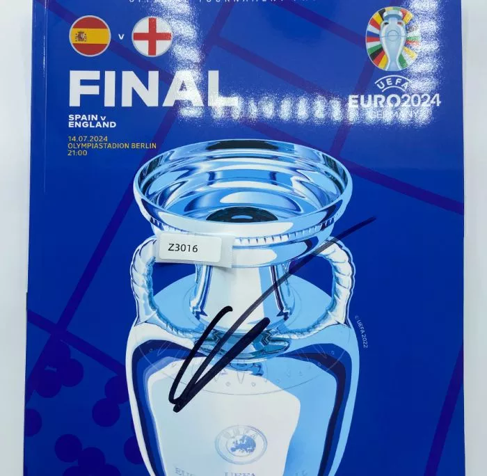 Icons WAREHOUSE SECONDS Lamine Yamal Signed UEFA Euro 2024 Final Programme - Grade C