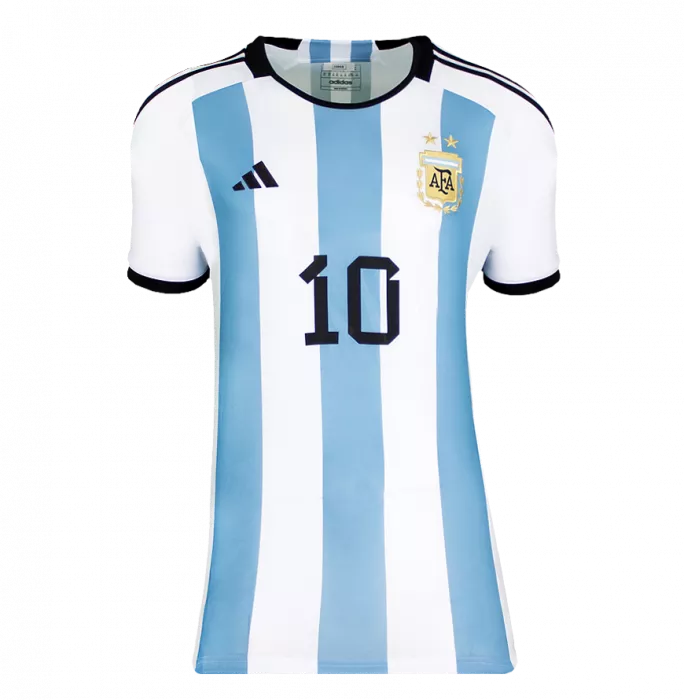 Icons WAREHOUSE SECONDS Lionel Messi Back Signed Argentina 2022 Home Shirt - Grade A
