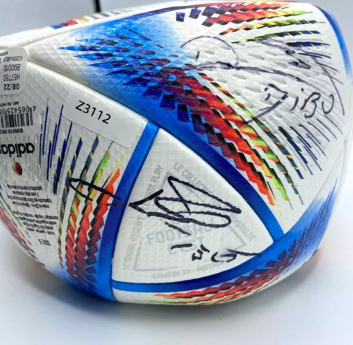 Icons WAREHOUSE SECONDS Lionel Messi & Emiliano Martinez Dual Signed Adidas Rihla Pro Football - Grade A