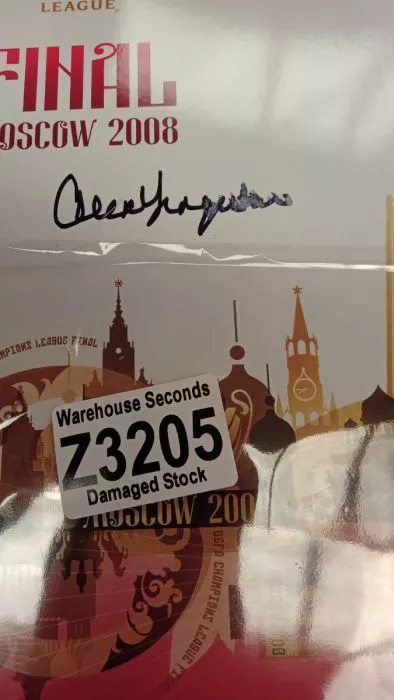 Icons WAREHOUSE SECONDS Sir Alex Ferguson Signed 2008 UEFA Champions League Final Programme - Grade C