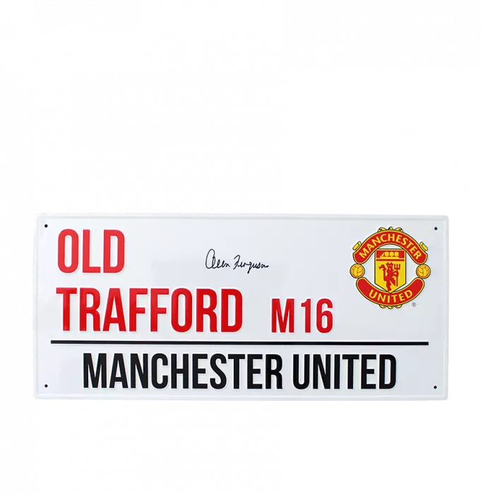 icons WAREHOUSE SECONDS Sir Alex Ferguson Signed Street Sign - Grade A