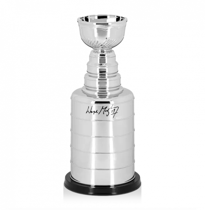 Icons Wayne Gretzky Signed Replica Stanley Cup Trophy