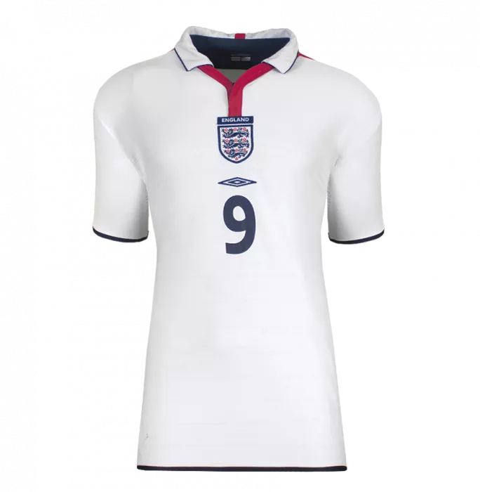 Icons Wayne Rooney Back Signed England 2003-05 Home Shirt: Signed Under Number In Hero Frame: Option 1