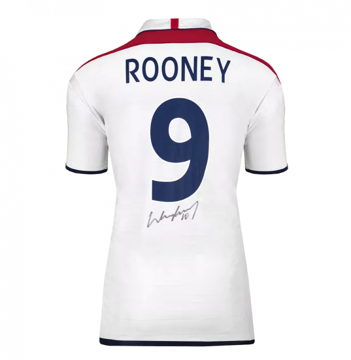 icons Wayne Rooney Back Signed England 2003-05 Home Shirt: Signed Under Number
