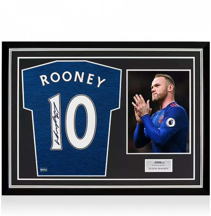 Icons Wayne Rooney Back Signed Manchester United 2016-17 Third Shirt In Hero Frame: Option 1