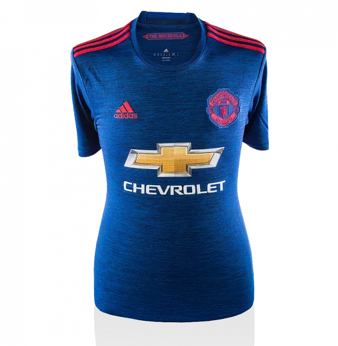 Icons Wayne Rooney Back Signed Manchester United 2016-17 Third Shirt