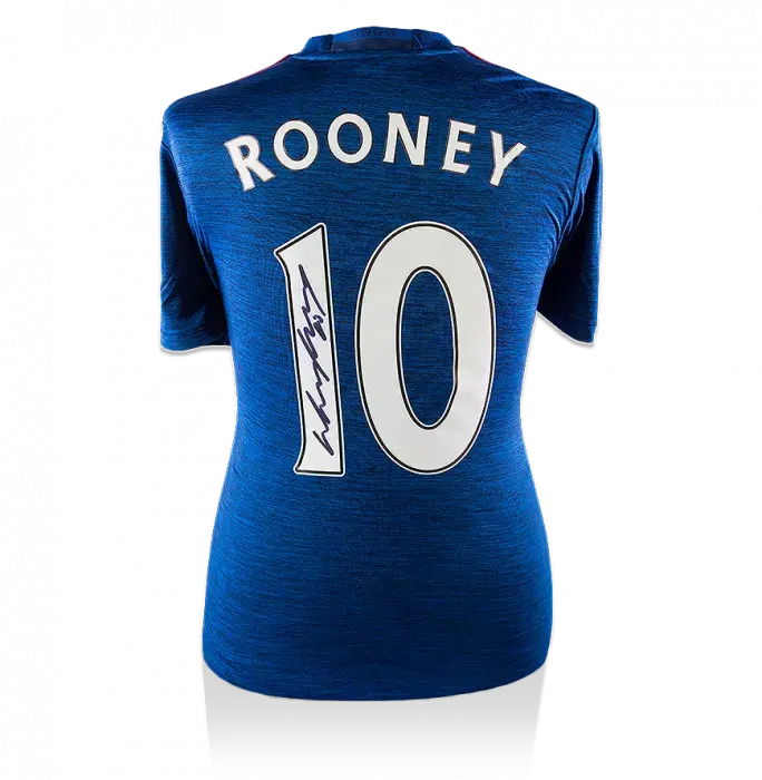 icons Wayne Rooney Back Signed Manchester United 2016-17 Third Shirt