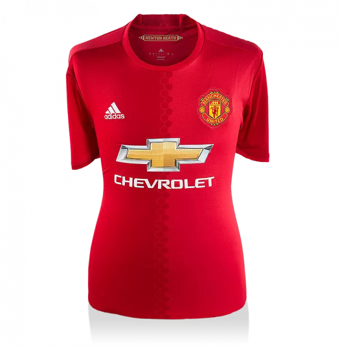 Icons Wayne Rooney Back Signed Manchester United 2016-17 Home Shirt With Fan Style Numbers