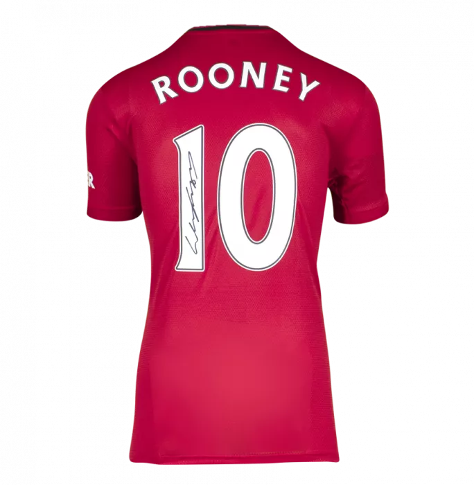 Icons Wayne Rooney Back Signed Manchester United 2019-20 Home Shirt In Classic Frame