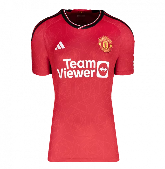 Icons Wayne Rooney Back Signed Manchester United 2023-24 Home Shirt In Hero Frame: Option 1