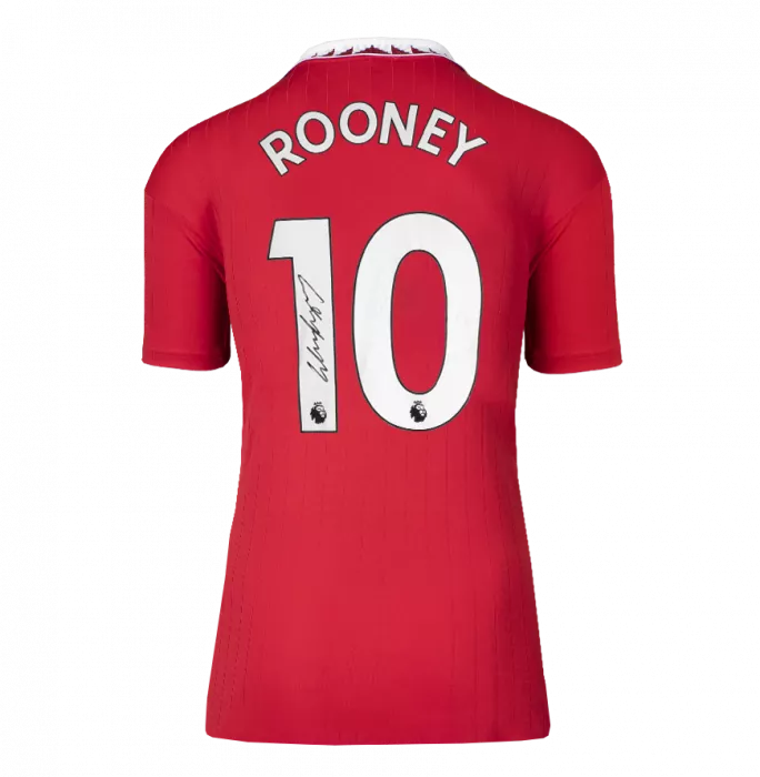 icons Wayne Rooney Back Signed Modern Manchester United Home Shirt
