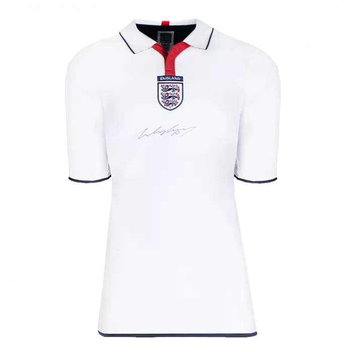 Icons Wayne Rooney Front Signed England 2004 Home Shirt In Classic Frame