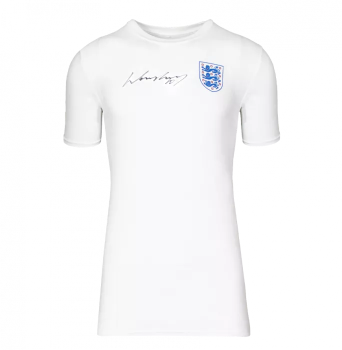 Icons Wayne Rooney Front Signed England T-Shirt In Classic Frame