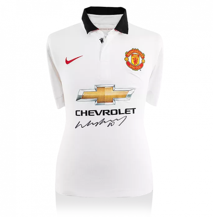icons Wayne Rooney Front Signed Manchester United 2014-15 Away Shirt