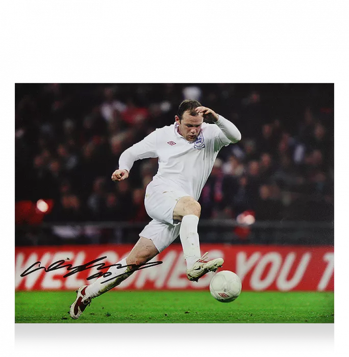 Icons Wayne Rooney Signed England Photo: Three Lions Legend
