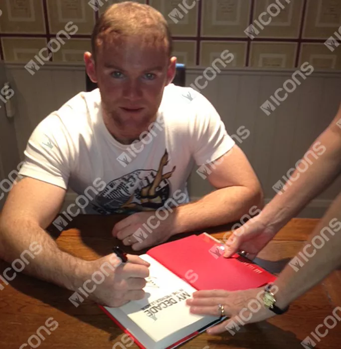 Icons Wayne Rooney Signed Hardback Book: My Decade In The Premier League