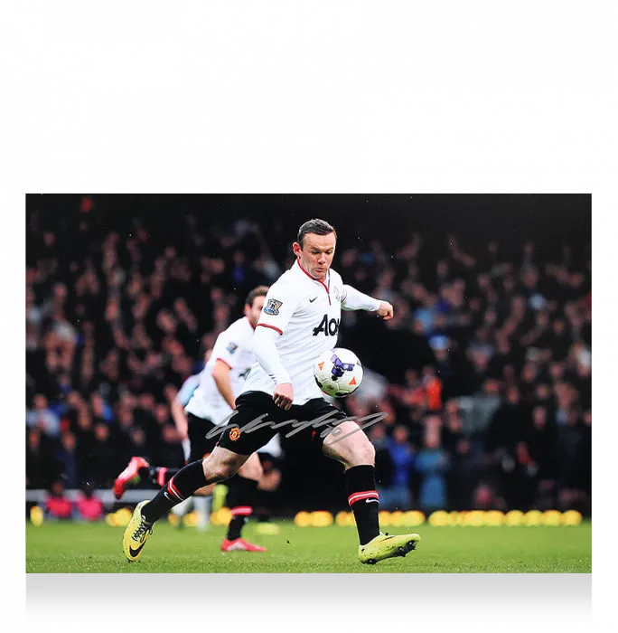 Icons Wayne Rooney Signed Manchester United Photo: Halfway Line Goal Vs West Ham United