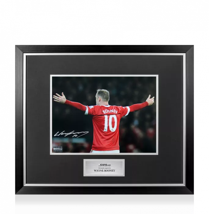 icons Wayne Rooney Signed Manchester United Photo In Premium Photo Frame: Fans' Favourite