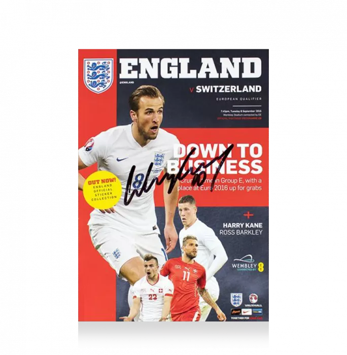 icons Wayne Rooney Signed Programme: England Vs Switzerland