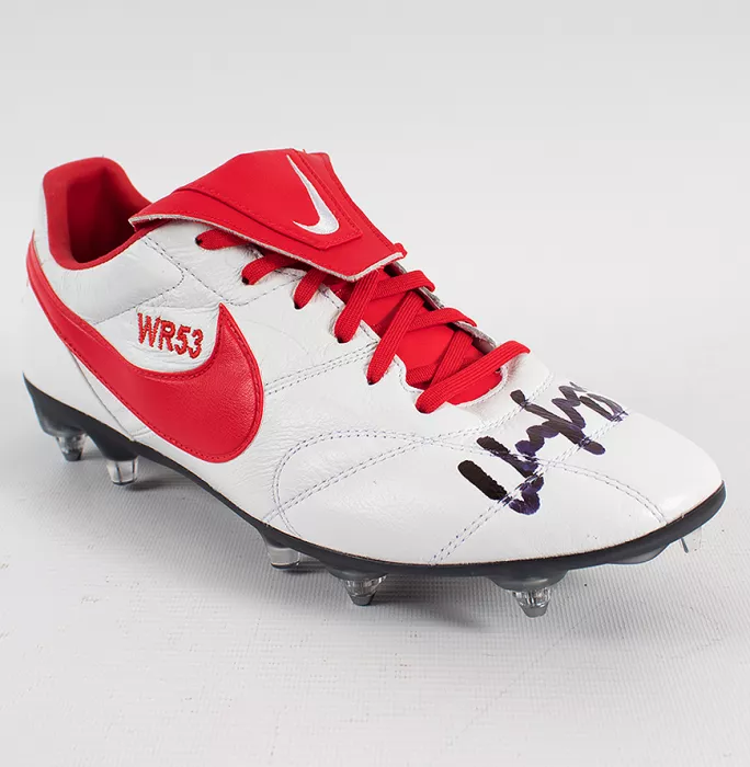 Icons Wayne Rooney Signed Red & White Nike Boot: Special Edition "WR53"
