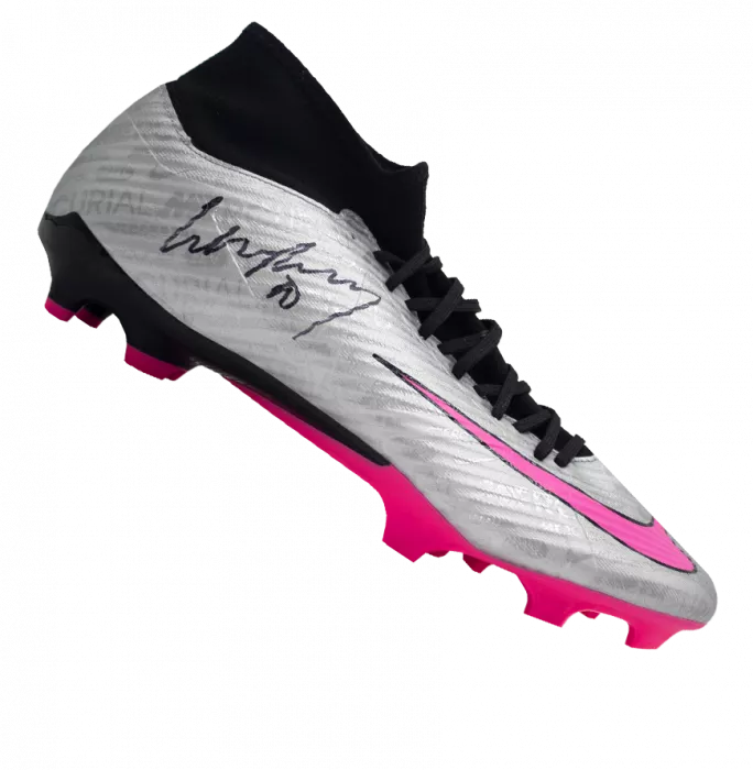 Icons Wayne Rooney Signed Silver Nike Mercurial Superfly Boot In Bubble Frame: Option 1