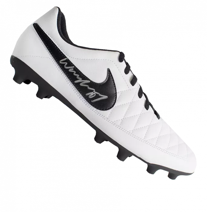 icons Wayne Rooney Signed White and Black Nike Boot