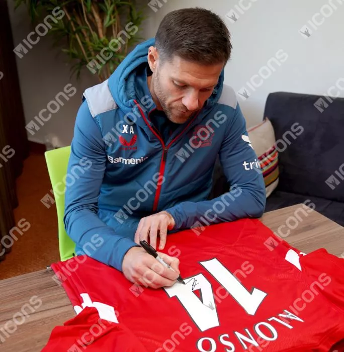 Icons Xabi Alonso Back Signed Liverpool FC 2005 Home Shirt In Deluxe Packaging