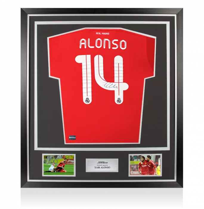 icons Xabi Alonso Back Signed Real Madrid 2011-12 Third Shirt In Classic Frame