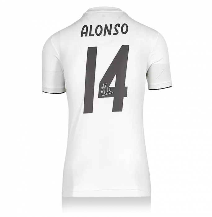 icons Xabi Alonso Back Signed Real Madrid 2018-19 Home Shirt