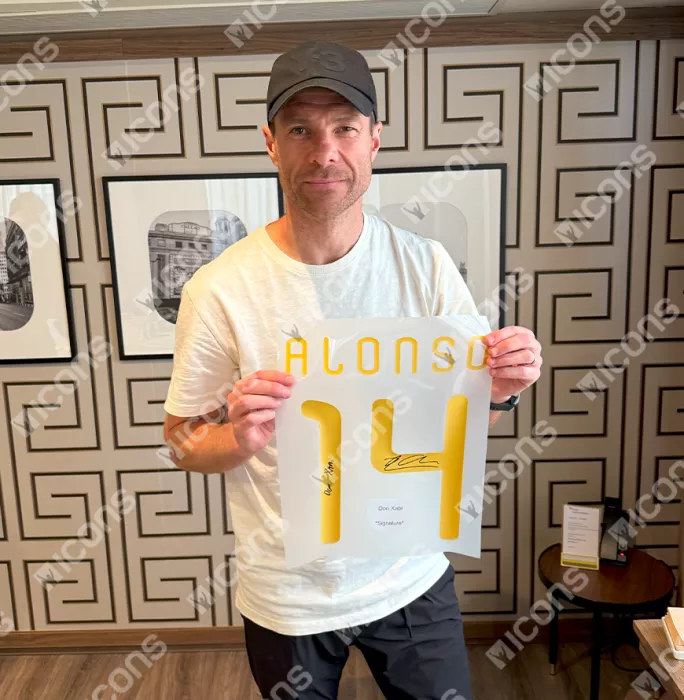 Icons Xabi Alonso Back Signed Spain 2010 Home Shirt - "Don Xabi" Inscription In Classic Frame