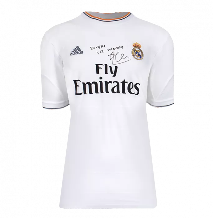 Icons Xabi Alonso Front Signed Real Madrid 2013-14 Home Shirt - "2013-14 UCL Winner" Inscription In Hero Frame: Option 1