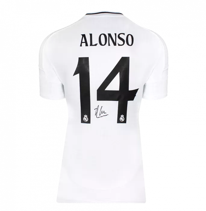Icons Xabi Alonso Official UEFA Champions League Back Signed And Hero Framed Real Madrid 2024-25 Home Shirt