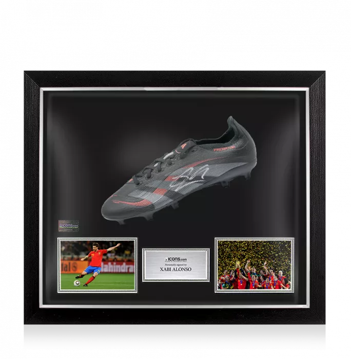 icons Xabi Alonso Signed Adidas Predator Boot In Bubble Frame: Option 1