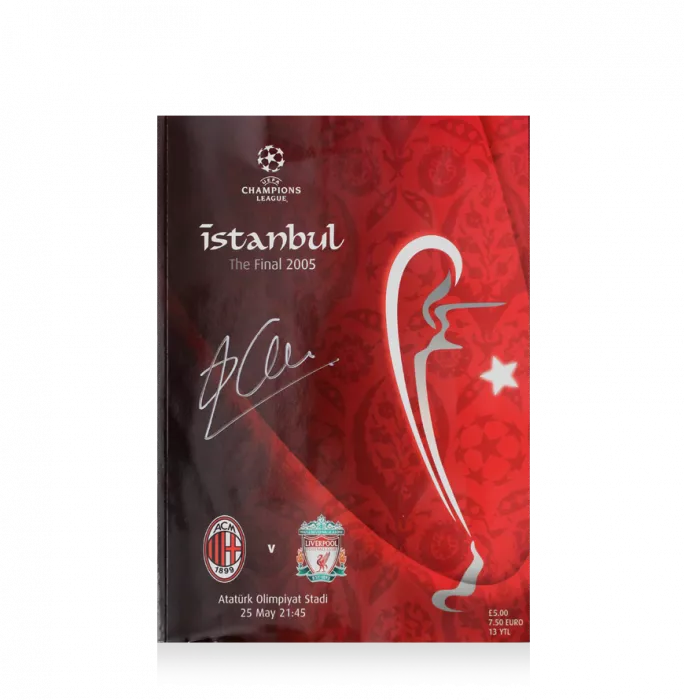 Icons Xabi Alonso Signed And Framed Programme: 2005 UEFA Champions League Final