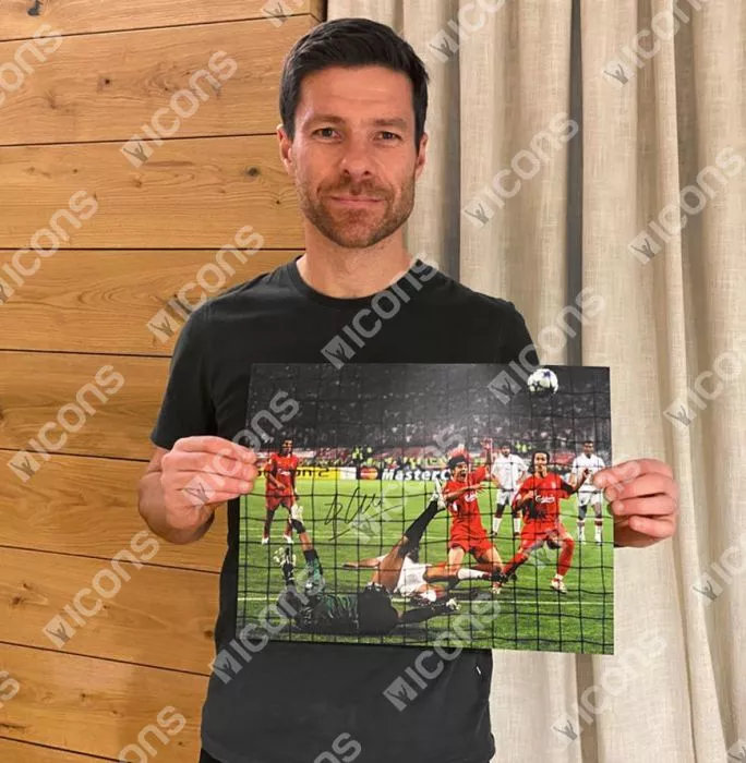 Icons Xabi Alonso Signed Liverpool FC Photo: 2005 UEFA Champions League Final Goal