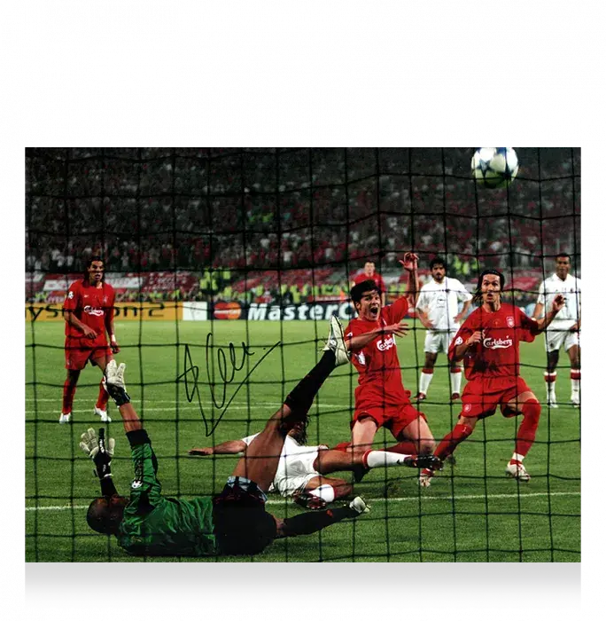 Icons Xabi Alonso Signed Liverpool FC Photo: 2005 UEFA Champions League Final Goal