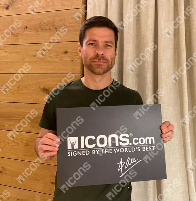 Icons Xabi Alonso Signed Liverpool FC Photo In Black Wooden Frame: 2005 UEFA Champions League Final Goal