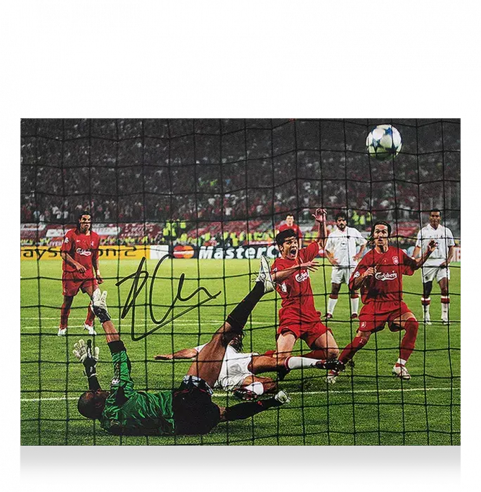 Icons Xabi Alonso Signed Liverpool Photo: 2005 UEFA Champions League Final Goal
